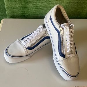 Vans Old Skool Zip Lx leather white 10 new with original box $65